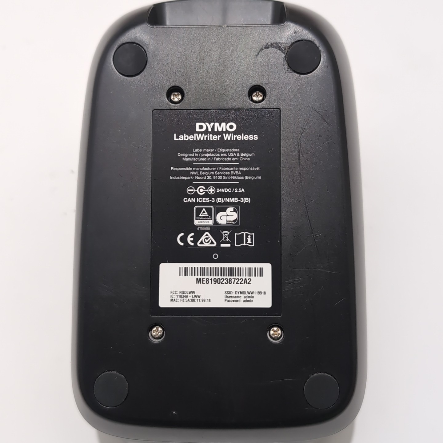 DYMO LabelWriter Wireless WiFi Label Printer Black Thermal Office 2002150