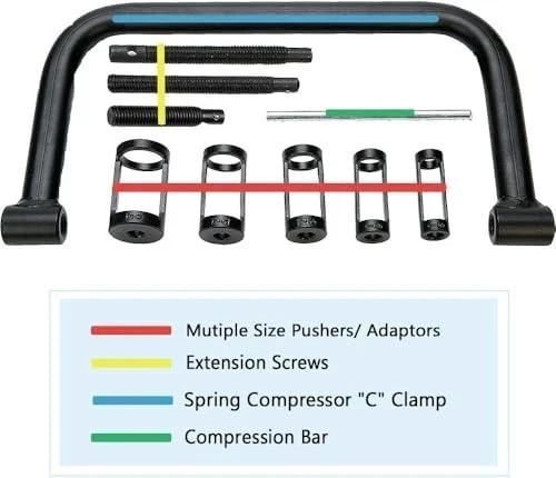 Engine Overhead Solid Valve Spring Compressor Automotive Tool C Clamp Service