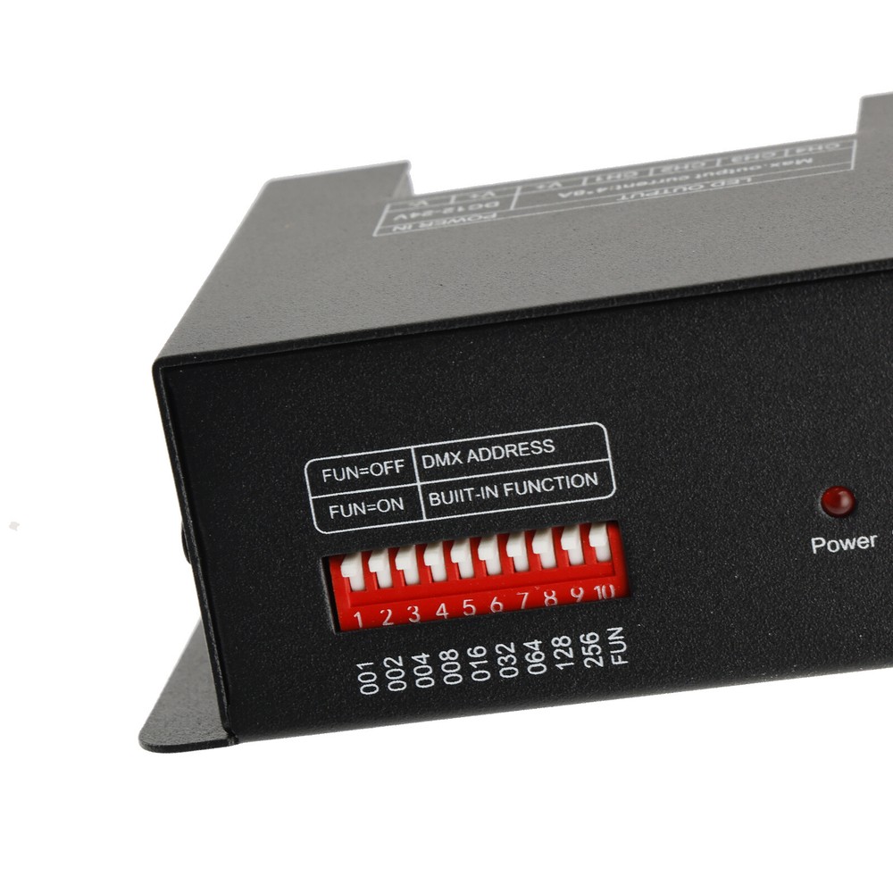 4 Channel DMX 512 Decoder RGBW PWM Dimmer Driver LED Strip Light Controller US