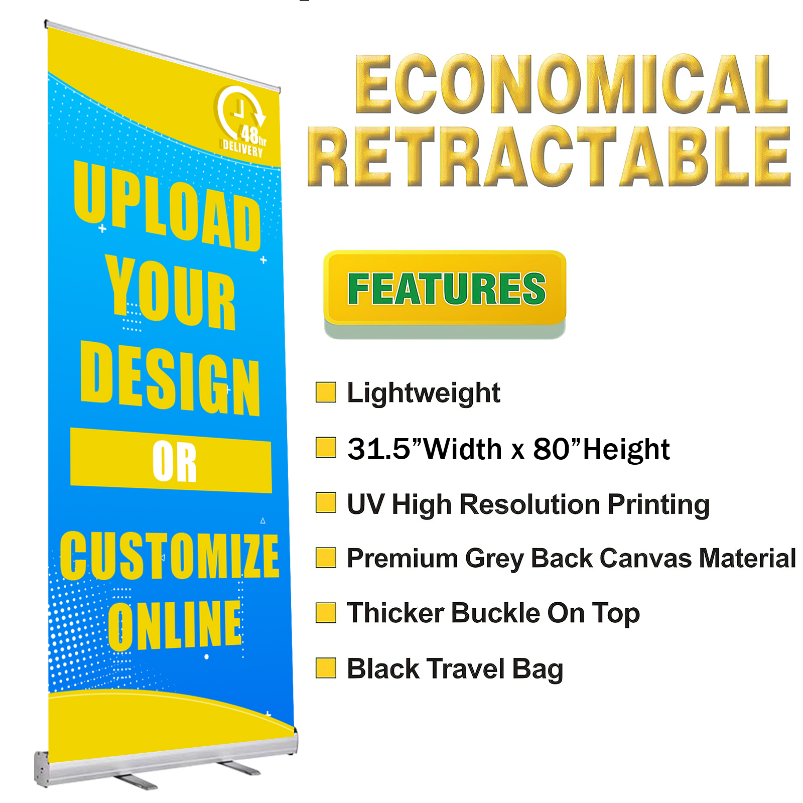 Custom Retractable Banner with Aluminum Frame For Events, Promotion Advertising
