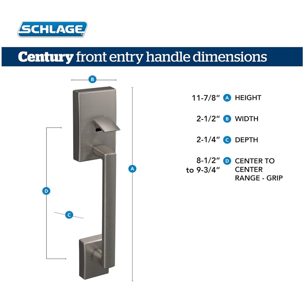 Latitude Lever Front Entry Handle Set - Matte Black
