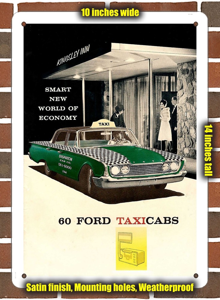 Metal Sign - 1960 Ford Taxicabs