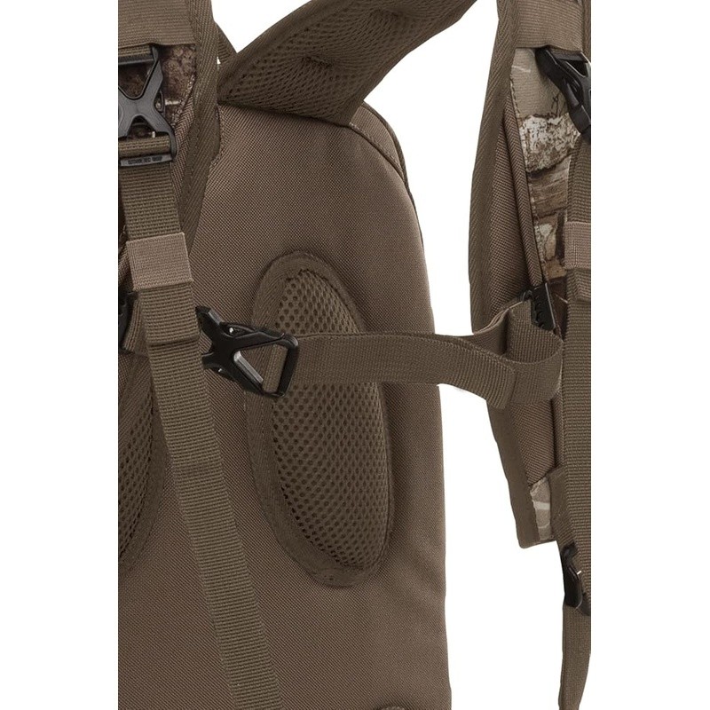 Roomy Backpack W/ Accessory Pockets Hydration Compatible Quiet Cloth Foam Straps