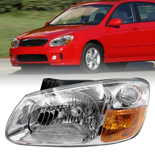 Headlight Assembly Compatible with 2007 2008 2009 Kia Spectra Driver Left Side