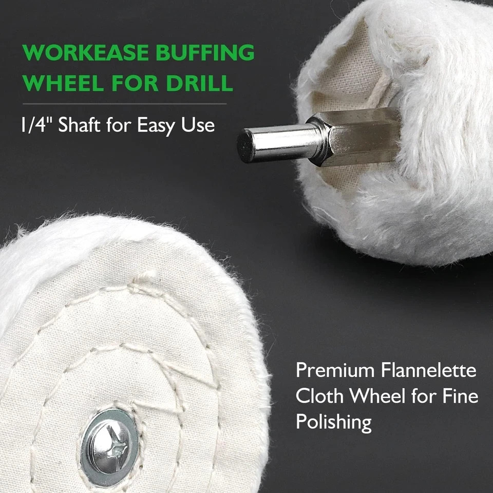 Polish Buffing Wheels Drill,Include Cloth Polish Pads Wheel Buffer Set C-9Pcs