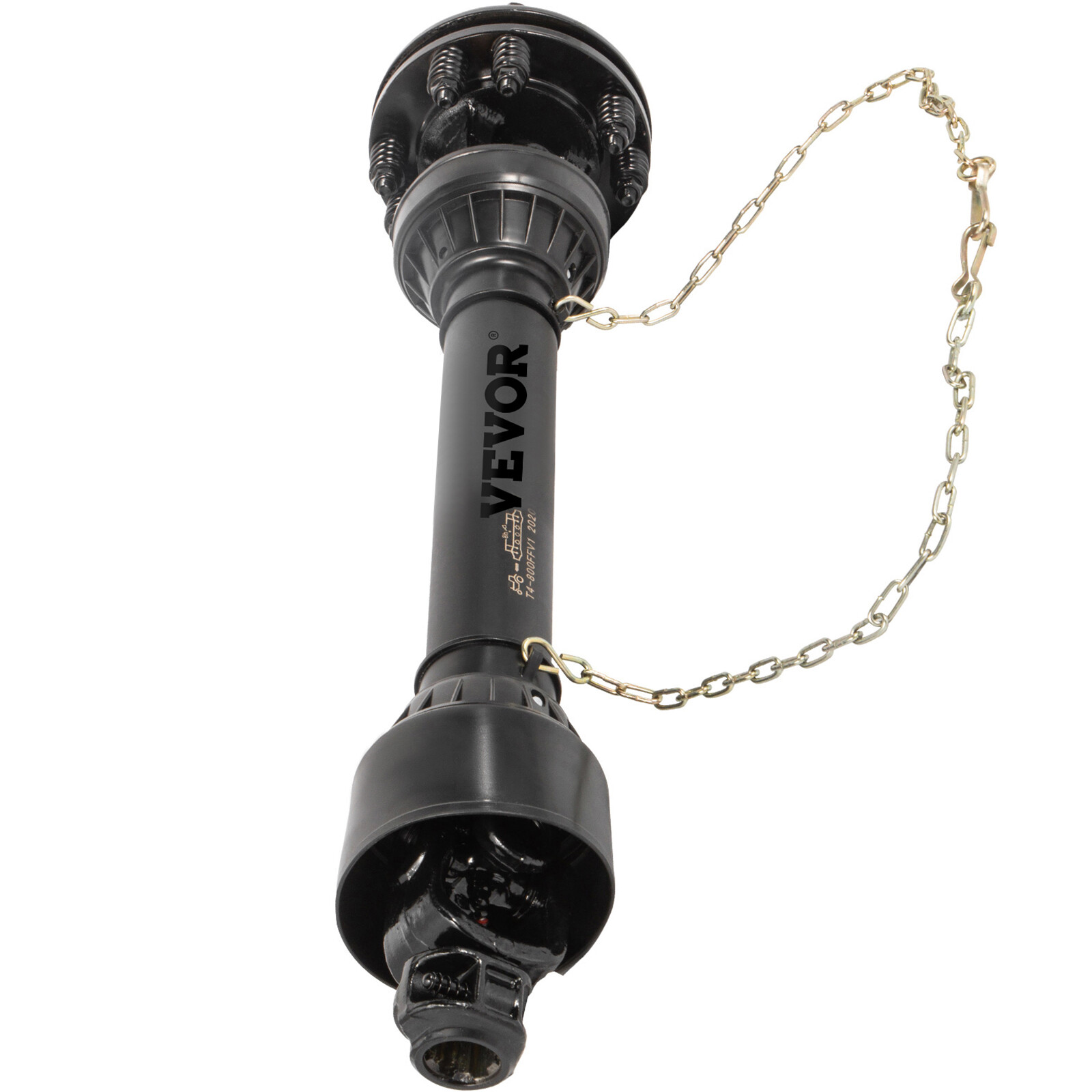 VEVOR PTO Shaft PTO Drive Shaft 1-3/8" 6 Spline Endw/Slip Clutch T4 43"-59"