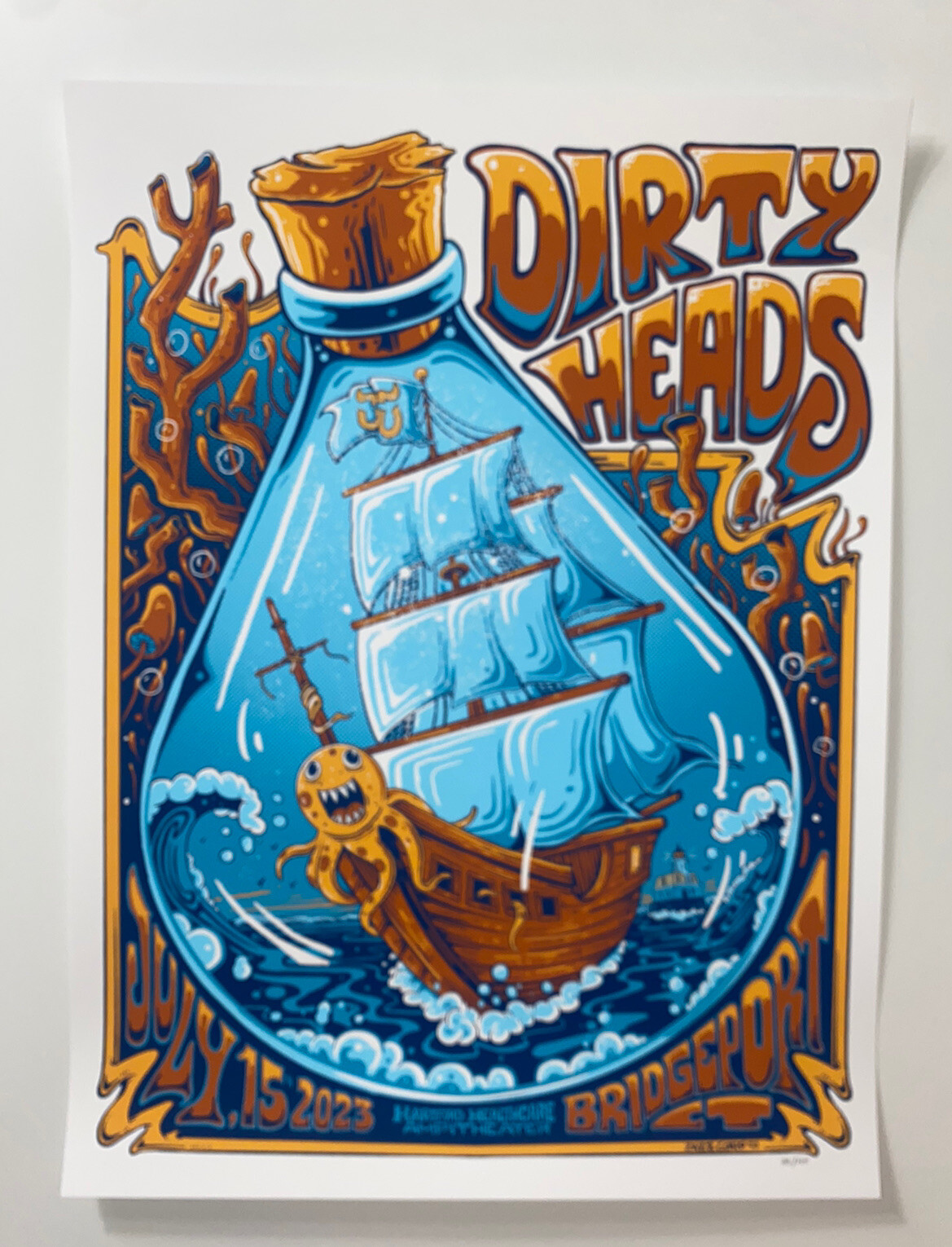 Dirty Heads Poster Bridgeport CT 2023 #’d X/135 Silkscreen Official Show Edtn