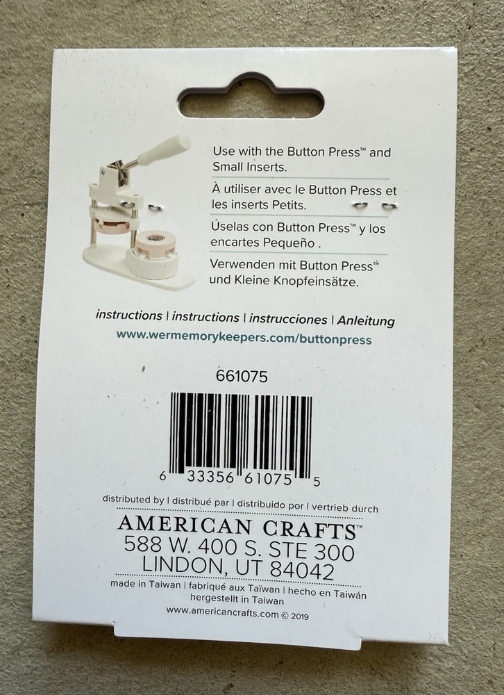 We R Memory Keepers Button Press Bobby Pin Backers-Makes 5 - 3 Pack
