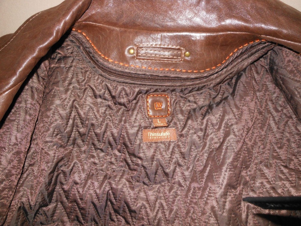 Wilson Large Brown Leather Jacket with Thinsulate Lining