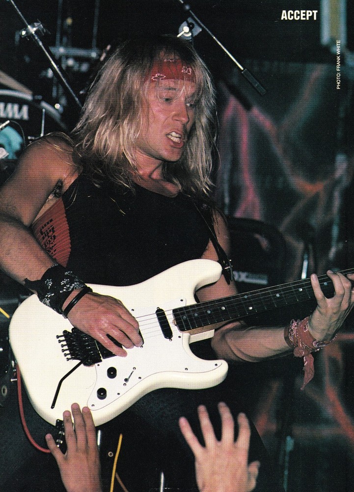 ACCEPT WOLF HOFFMANN LIVE-VINTAGE 1994 MAGAZINE 8X11 MINI-POSTER PINUP CLIPPING