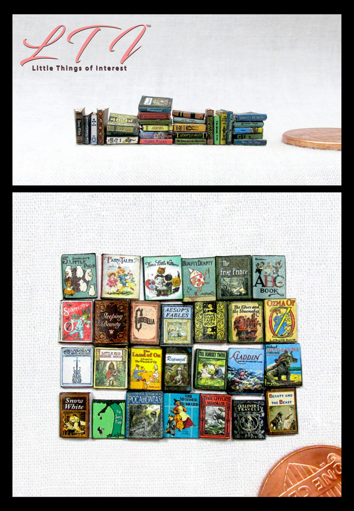 1:48 Scale CHILDRENS PROP BOOKS 27 Pc KIT Printed PDF and Instruction Tutorial