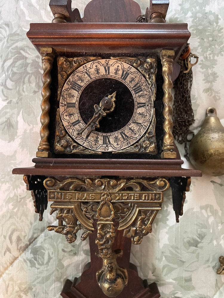 Dutch Zaanse Wall Clock with Weights and Pendulums