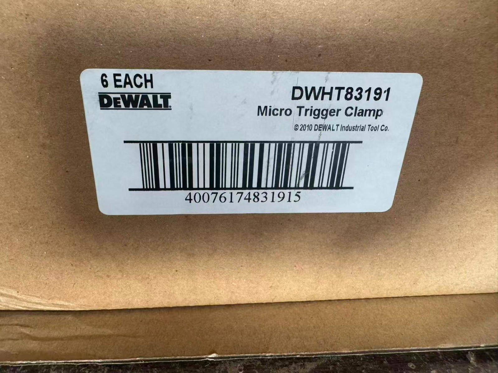 6-Pack Dewalt DWHT83191 4-1/2" Small Trigger Clamp