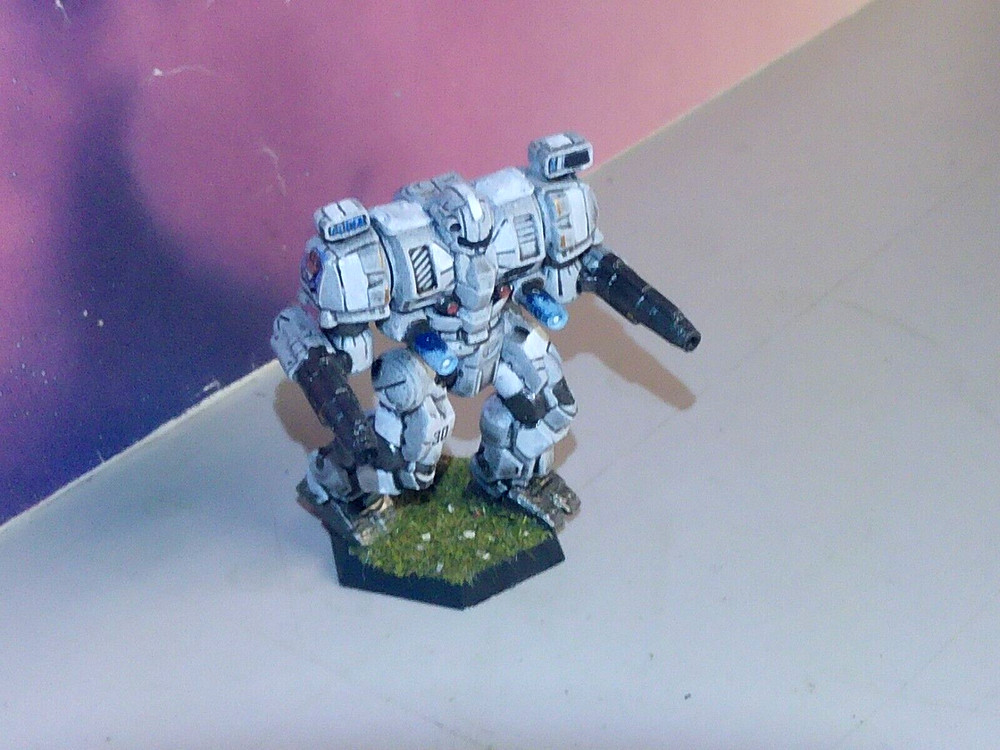 BATTLETECH DEVISTATOR MECH [HOUSE STEINER] (CATALYST, PLASTIC, PAINTED)