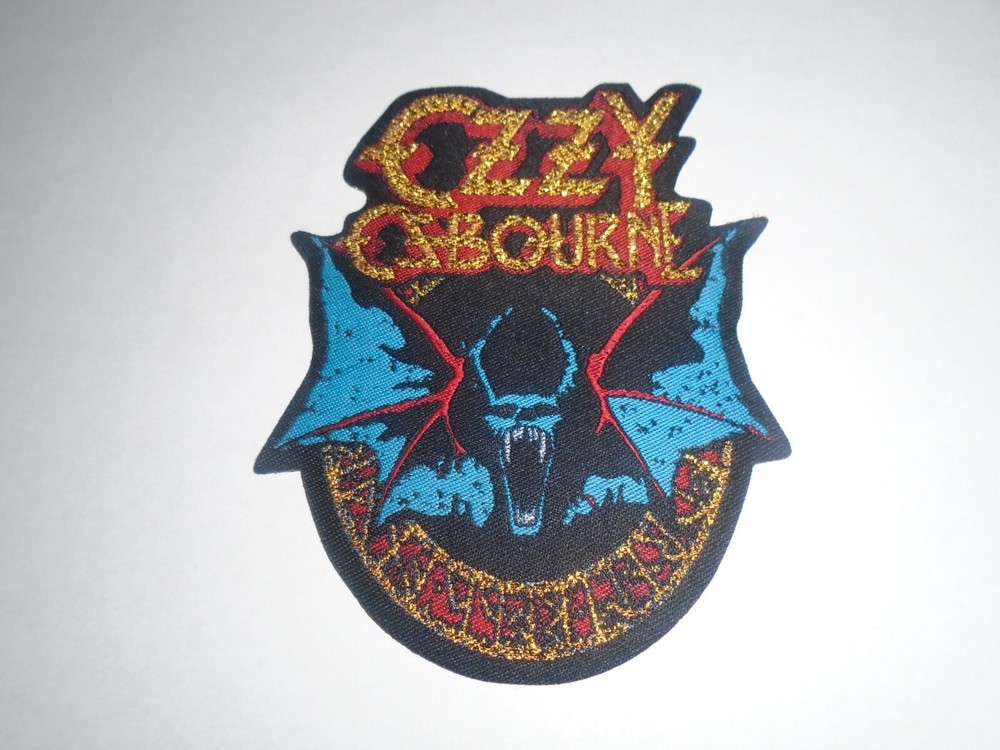 OZZY OSBOURNE BAT WOVEN IRON ON PATCH