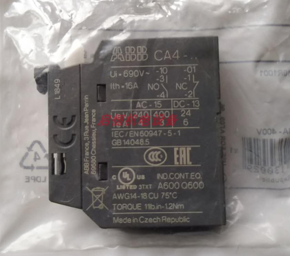 1pcs ABB AC Contactor Auxiliary Contacts CA4-01