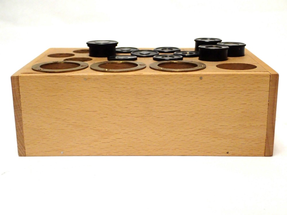 CTS ASSORTED MICROSCOPE EYEPIECES 4X, 6X, 10X COMP & 10X KELLNER w/ BOX, 10PCS