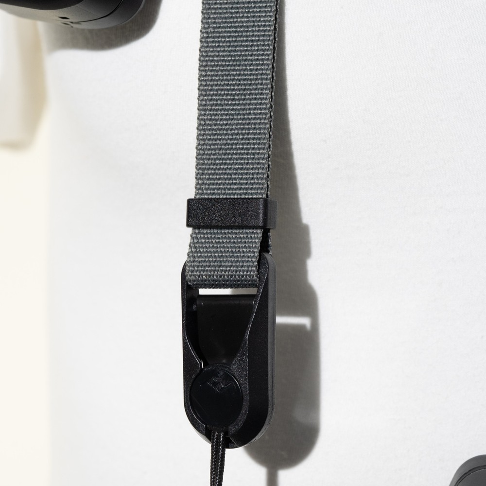 Grey Adjustable Camera Neck Strap w/ Peak Design Anchor