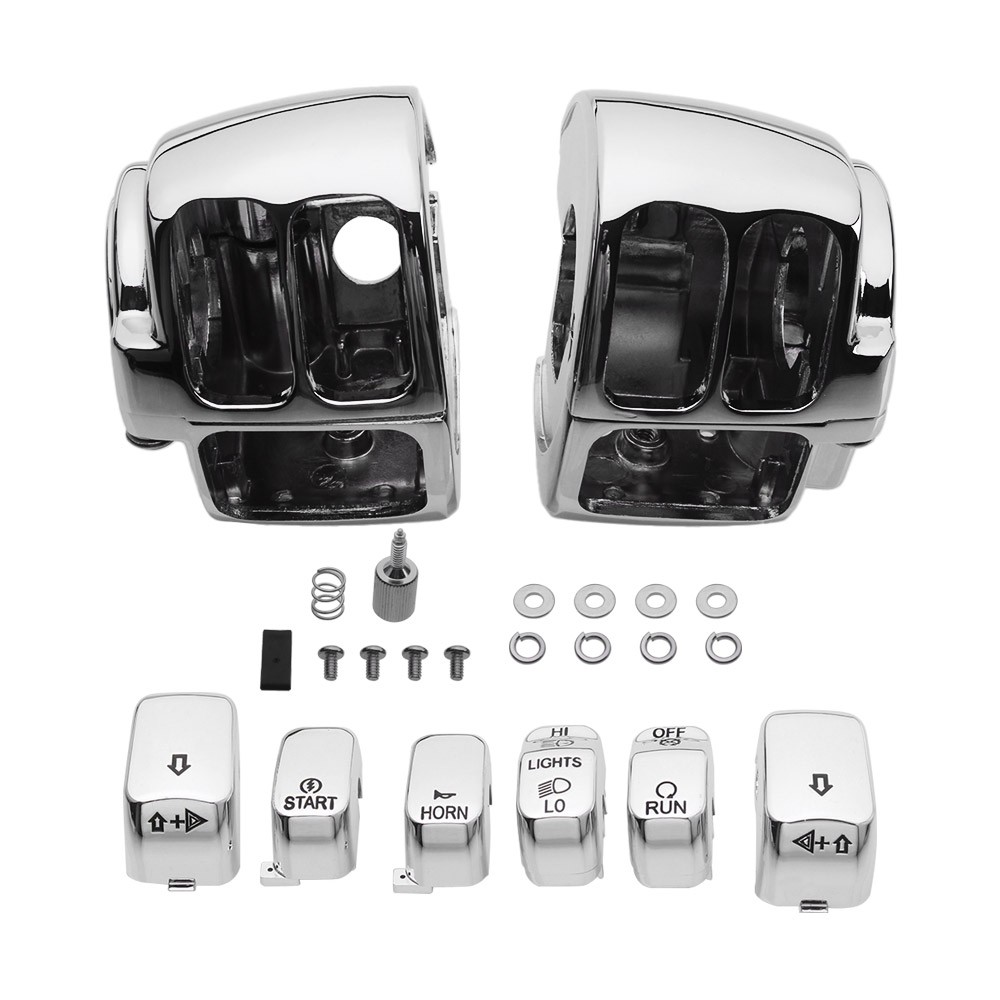 Hand Control Switch Housing Switch Cap Fit For Harley Softail Heritage 1996-2010