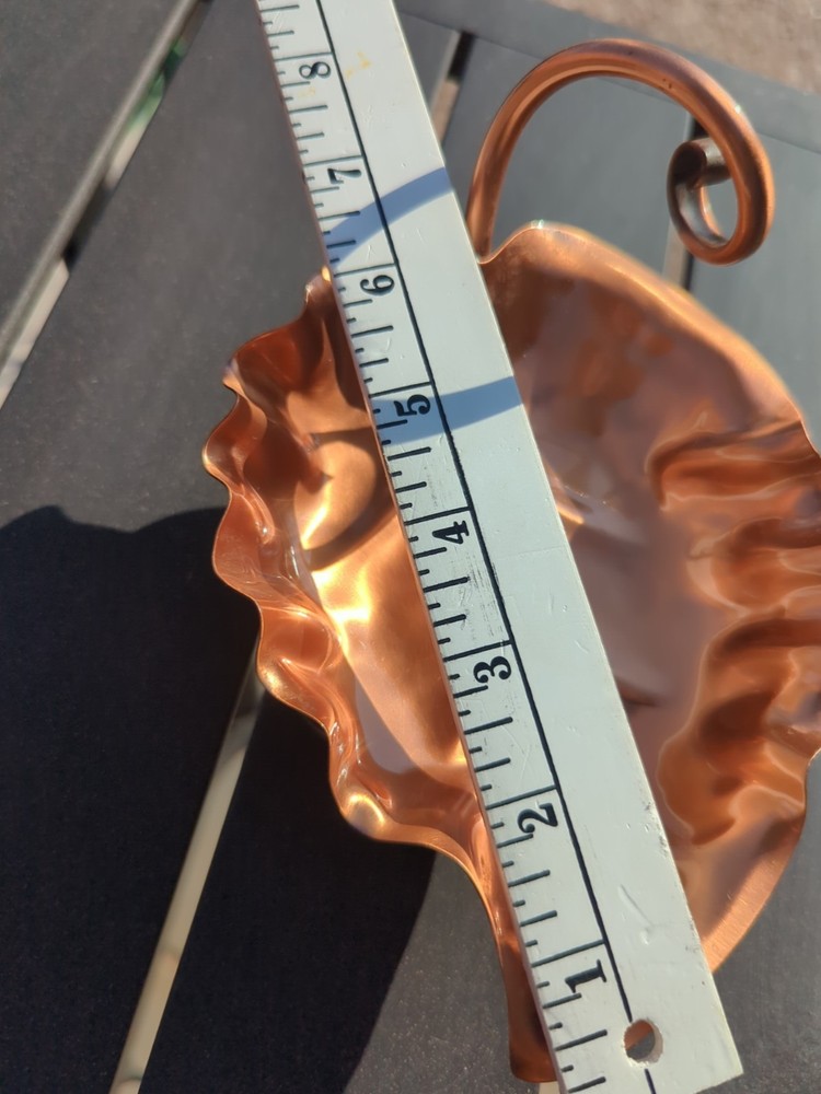 Unique Stylish Vintage Gregorian Copper Leaf Dish Candy Dish
