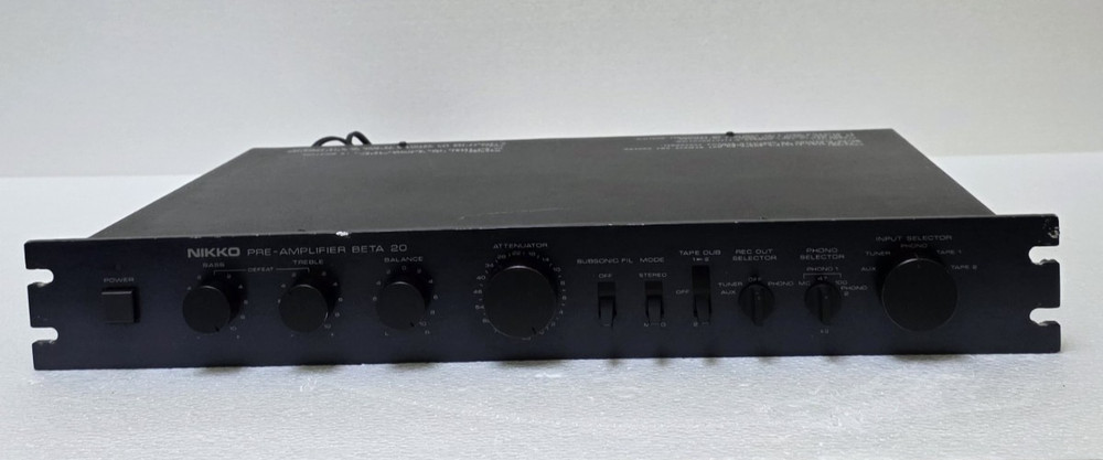 Nikko Beta 20 Stereo Preamplifier Tested & Working! SEE VIDEO!