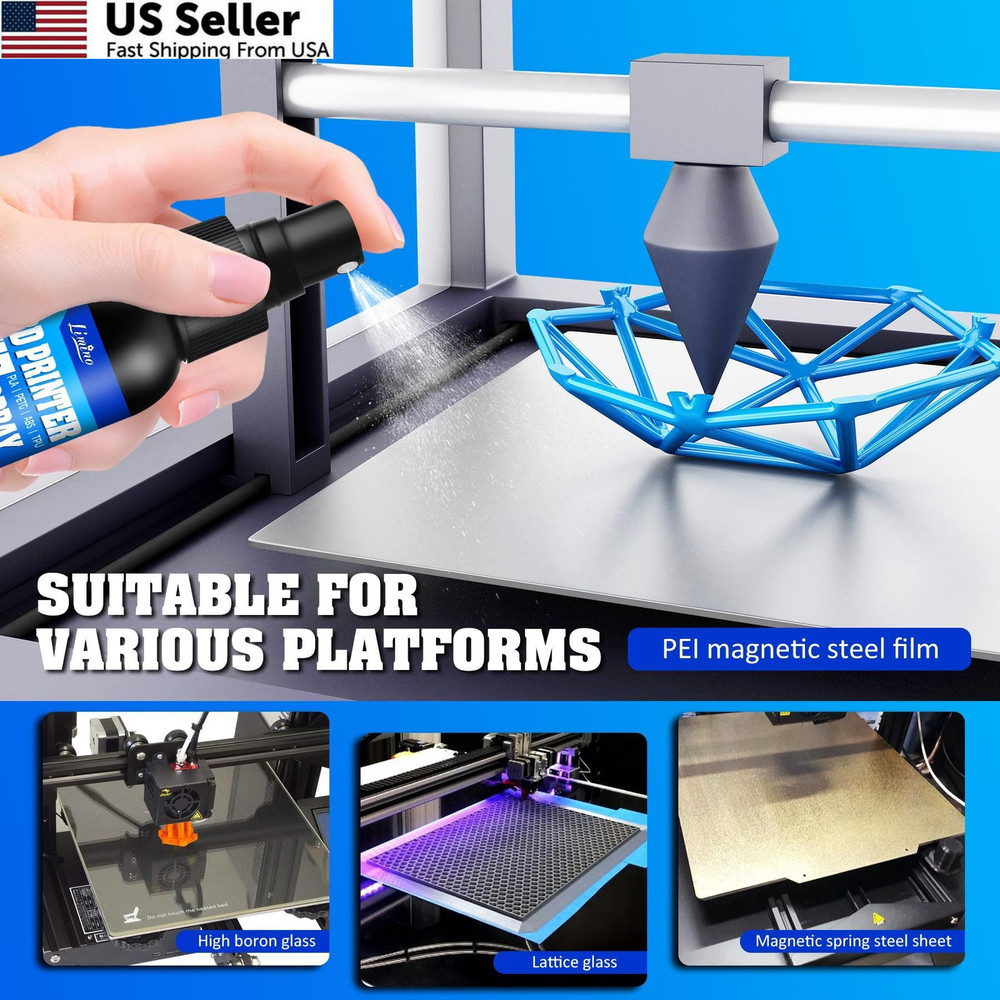 3D Printer Adhesive - Print Glue Spray (Improved Version), Prevents...