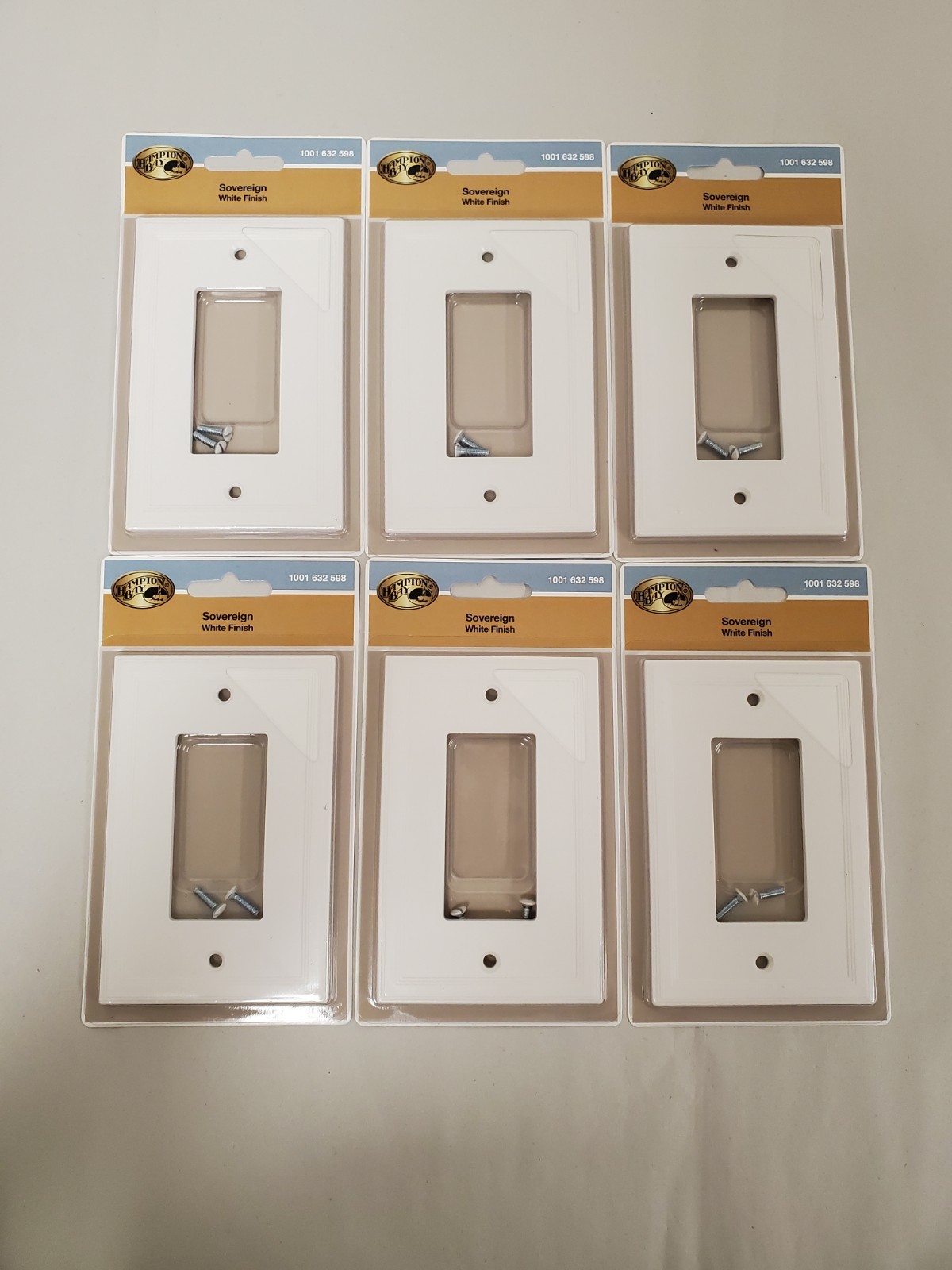 *6-Pack* Hampton Bay 1 Gang Bright White GFCI Decorator Wall Plate (SWP1103-18)