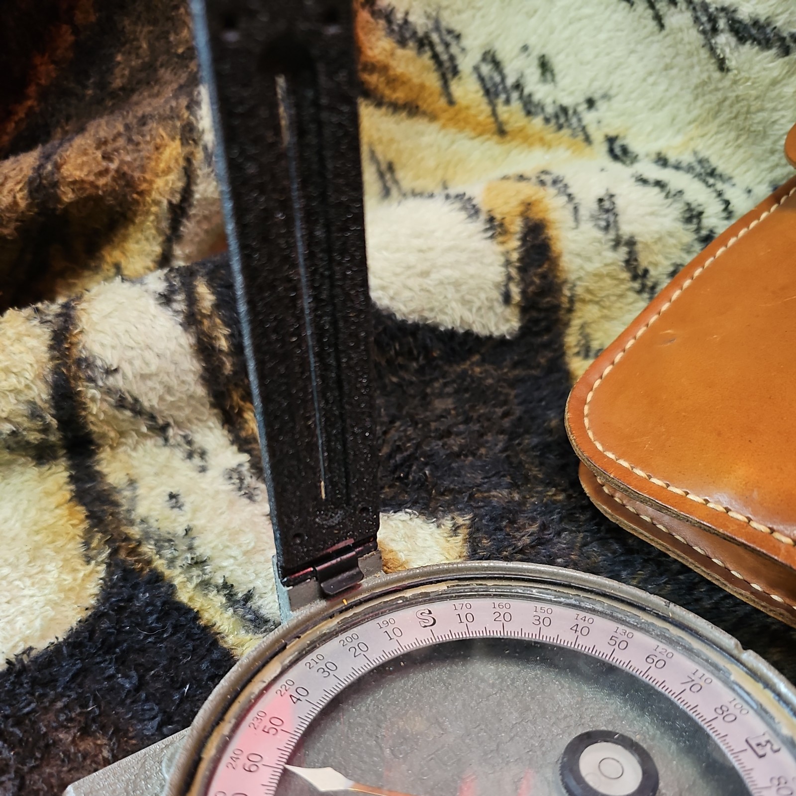 Vintage Antique Surveyors Compass Warren Knight Co Philadelphia PA W/pouch