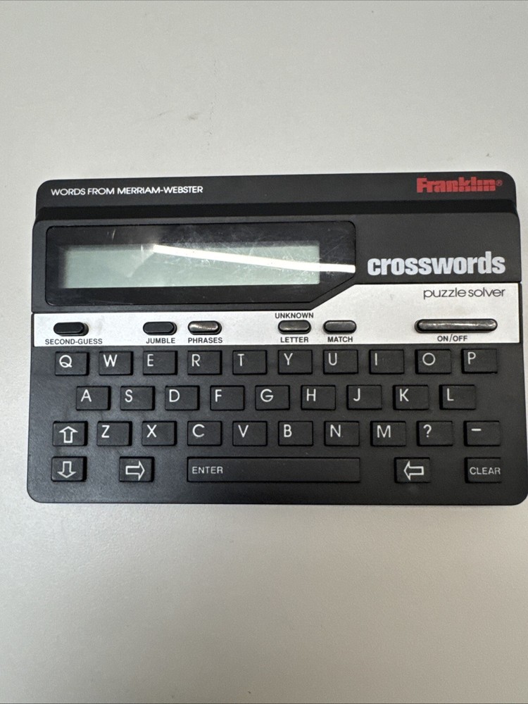Franklin Electronics Crossword Puzzle Solver CW-50 Tested Working