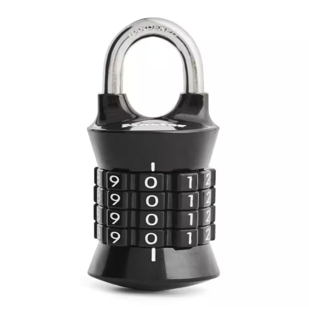 Combination Locker Lock, Resettable, Assorted Colors