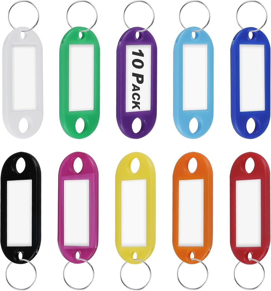 Key Tags, Key Labels, Plastic Key Tags with Ring and Label Window, Key