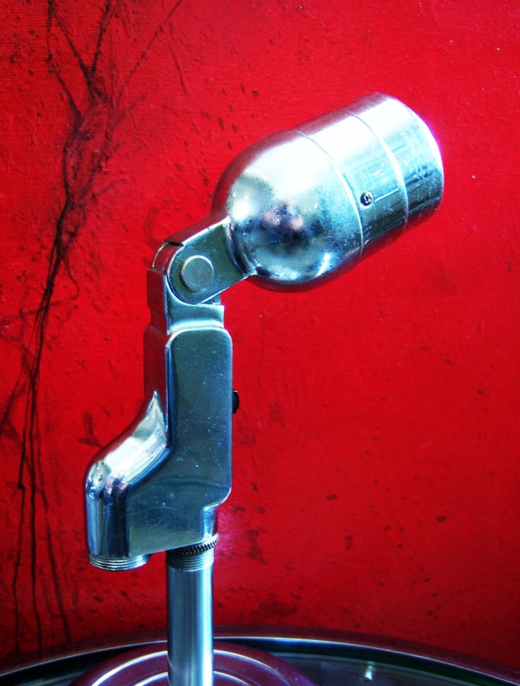 Vintage RARE 1940's Electro Voice 630 dynamic microphone w 423 stand display #2