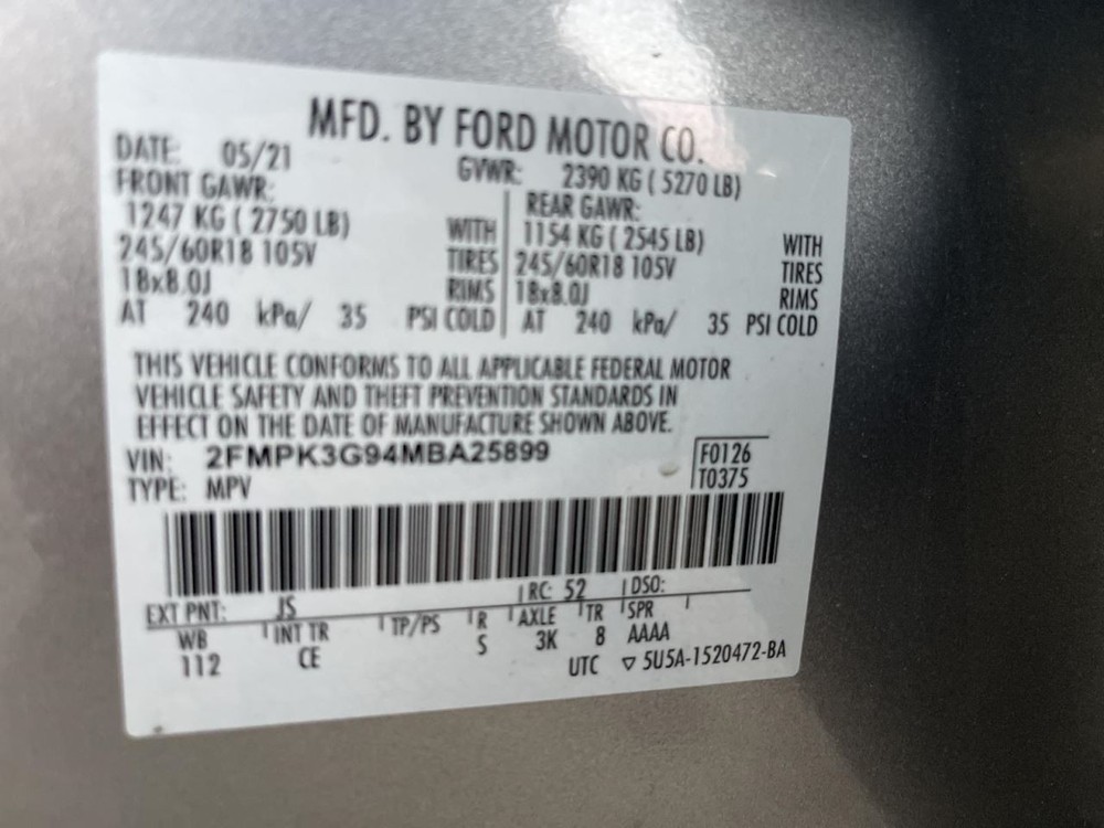 Camera/Projector Camera Windshield Mounted Fits 19-24 EDGE 1015750