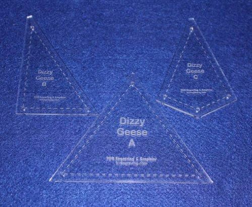 3 Piece "Dizzy Geese" Set - Clear 1/8"