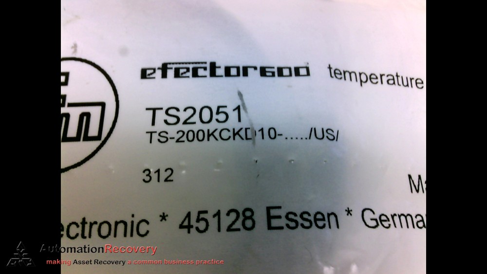 EFECTOR TS2051 TEMPERATURE SENSOR, PROBE DIAMETER: 10MM, PROBE LENGTH:, #203818