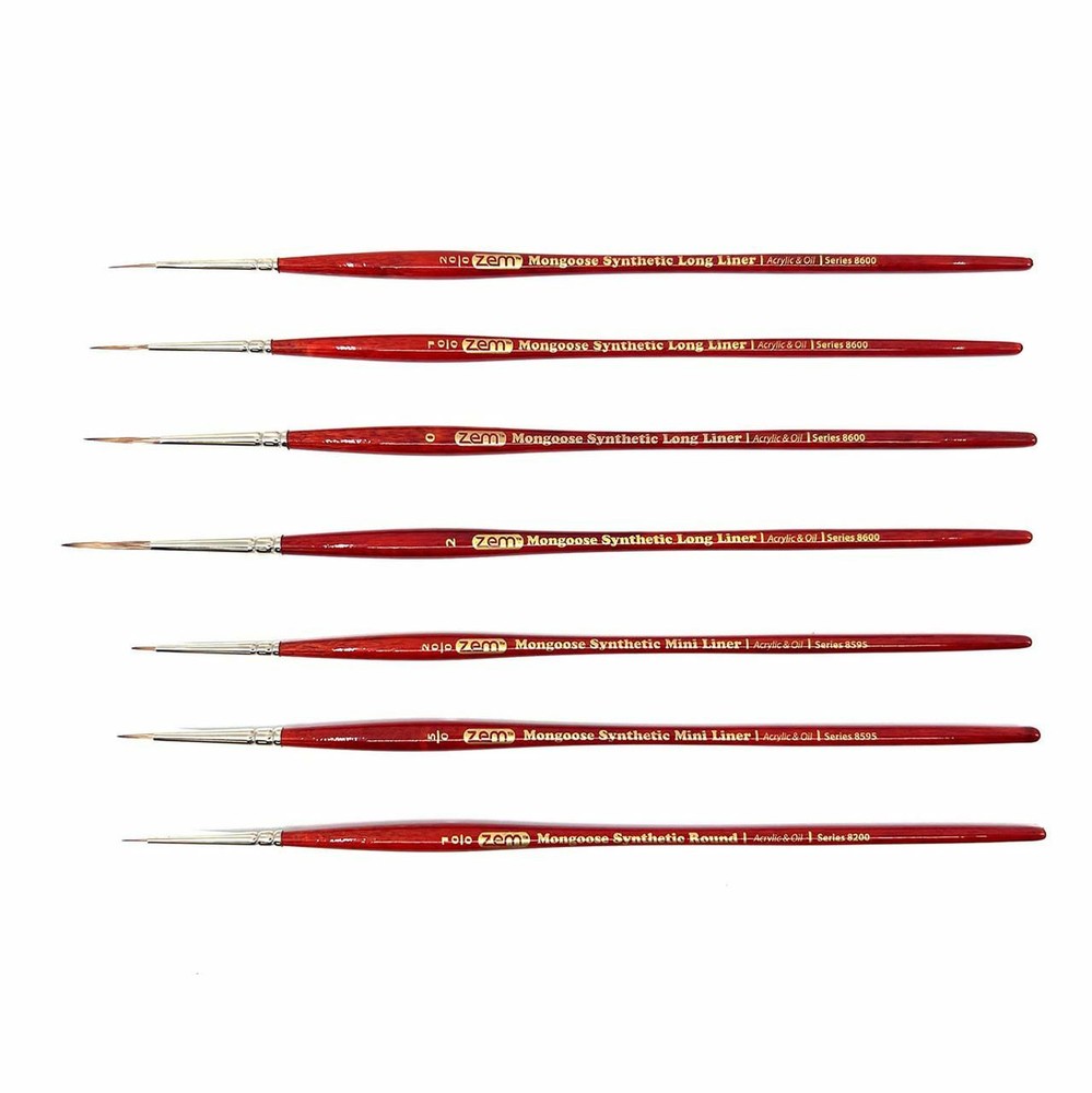 AS-218 Mongoose Synthetic Liners Brush Set 7 pcs