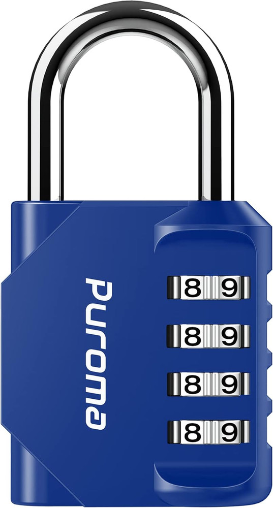 1 Pack Combination Lock for Locker 4 Digit Outdoor Waterproof Padlock for School
