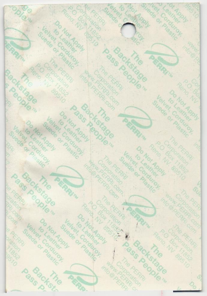 2001 Area One Moby Incubus Roots Nelly Concert Backstage Pass Working Camden NJ