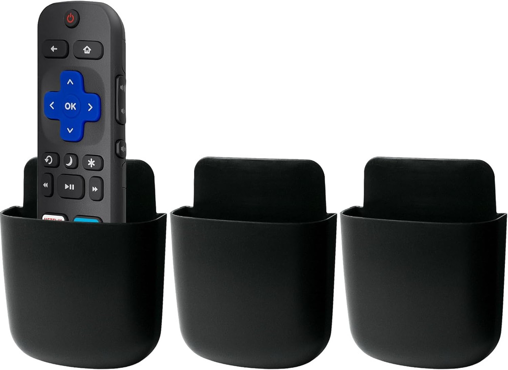 3 Pcs Remote Control Holder Wall Mount Self Adhesive Remote Case Hole-Free Stora