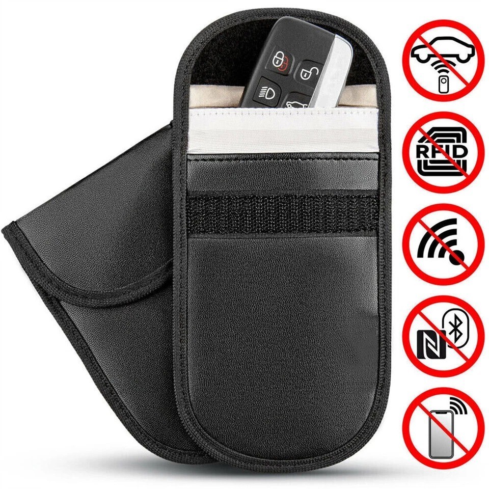 2 Pack Car Key Signal Blocker Case Faraday Cage Pouch Keyless RFID Blocking Bag