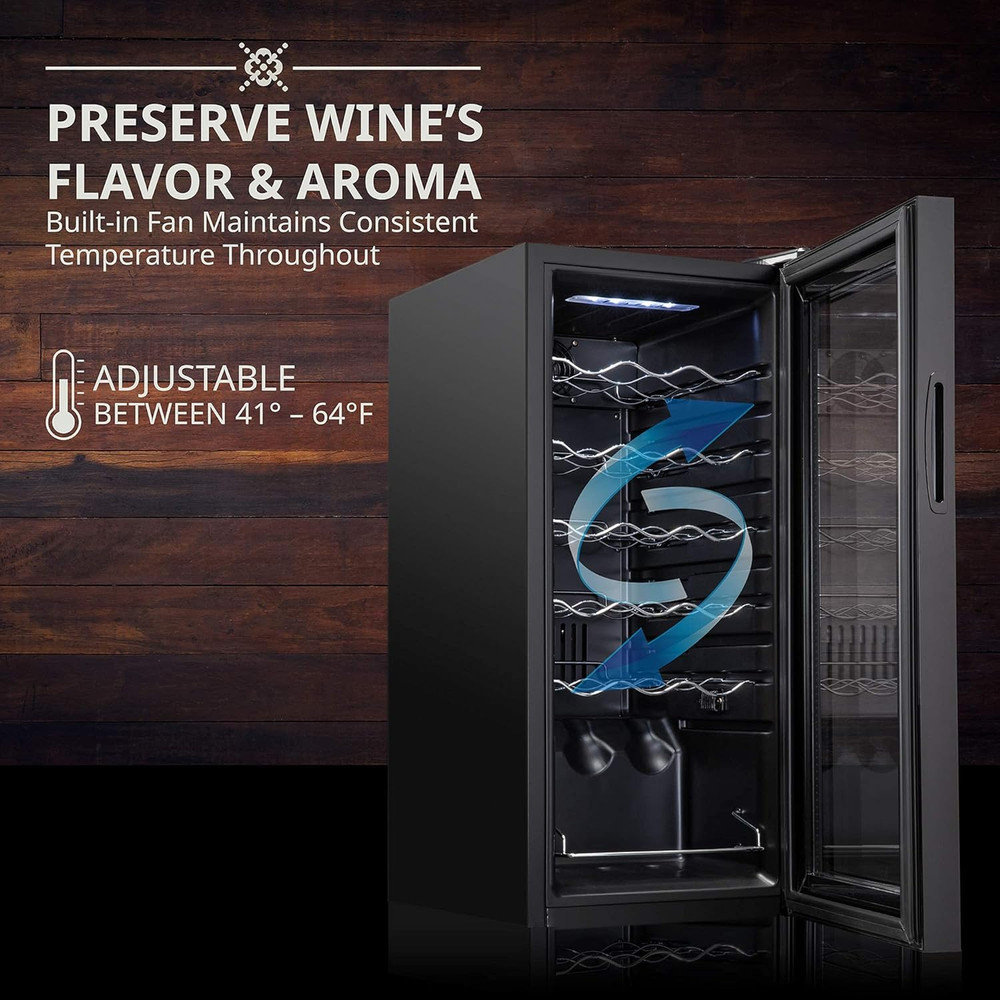 18 Bottle Compressor Wine Cooler Refrigerator with Wi-Fi Smart App Control Cooli