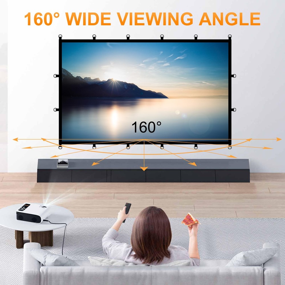 Outdoor Projector Screen, Washable Movie Screen & Foldable Projection Screen ...