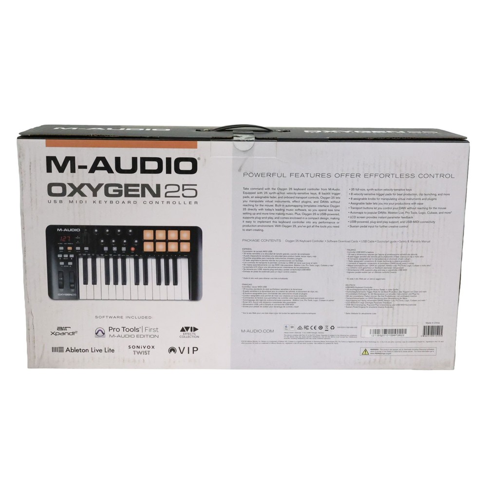 M-Audio Oxygen 25 MKIV MIDI Keyboard Controller 25-Key USB DAW Pads Knobs