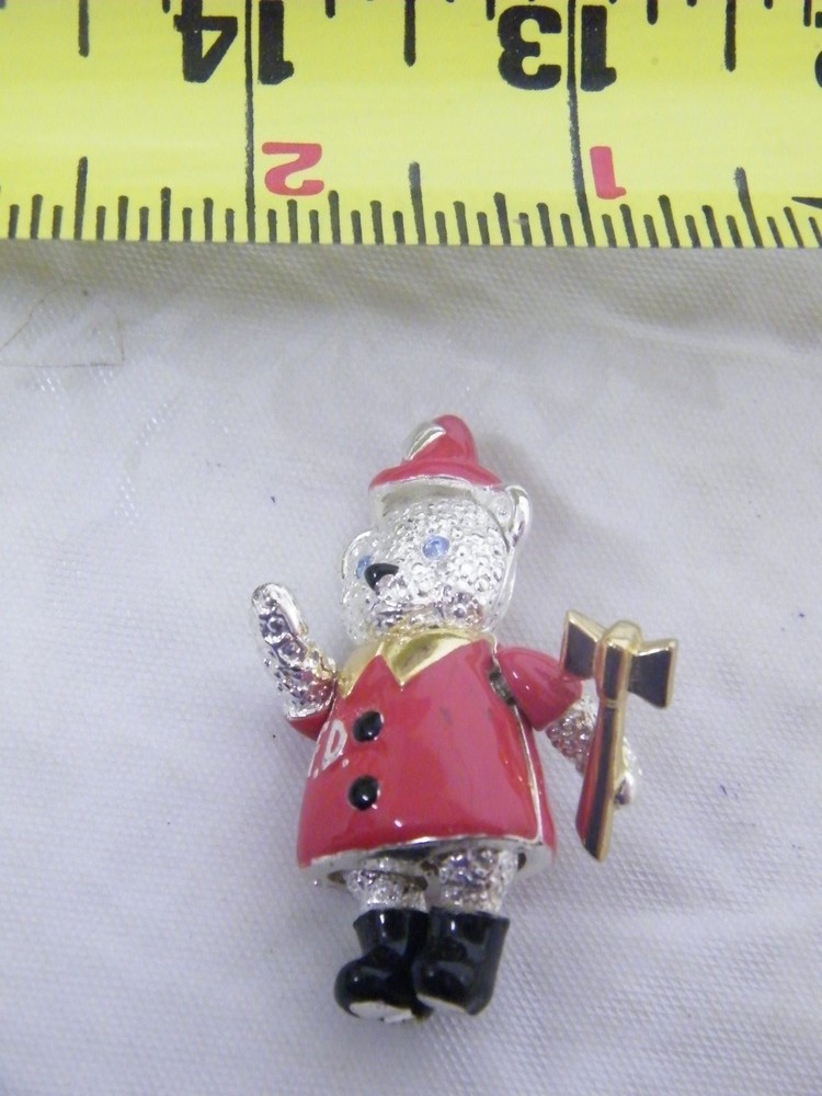 Vintage Naper Firefighter Bear Broach