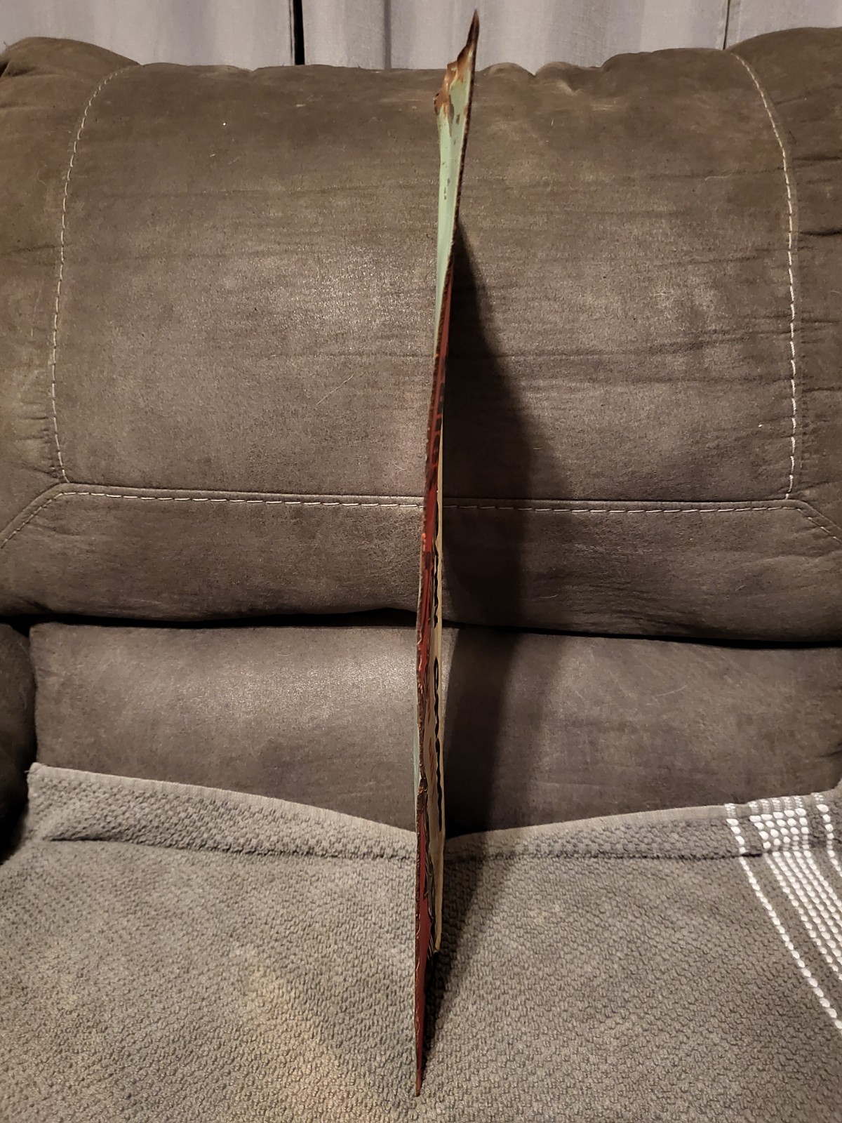 Oregon Chainsaw Advertising Sign, EARLY HEAVY METAL NOT TIN TACKER..