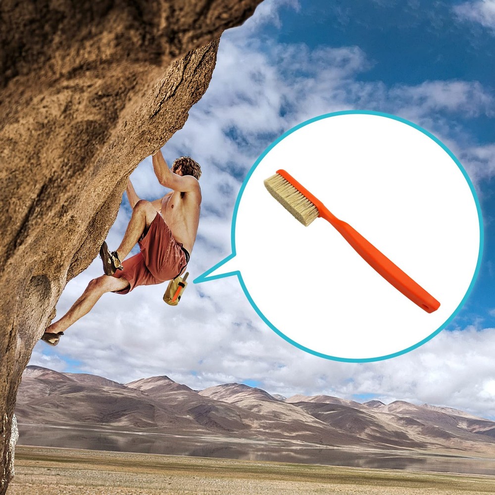 Durable Climbing Chalk Brush with Ergonomic Handle for Bouldering Holds