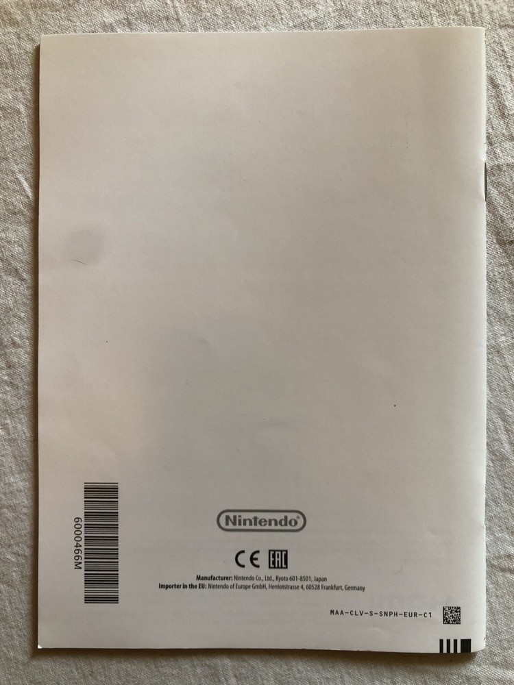 Super Nintendo Mini Operation Manual only - new