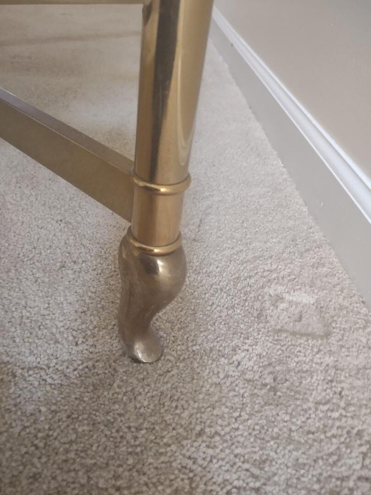 Vintage brass and glass coffee table