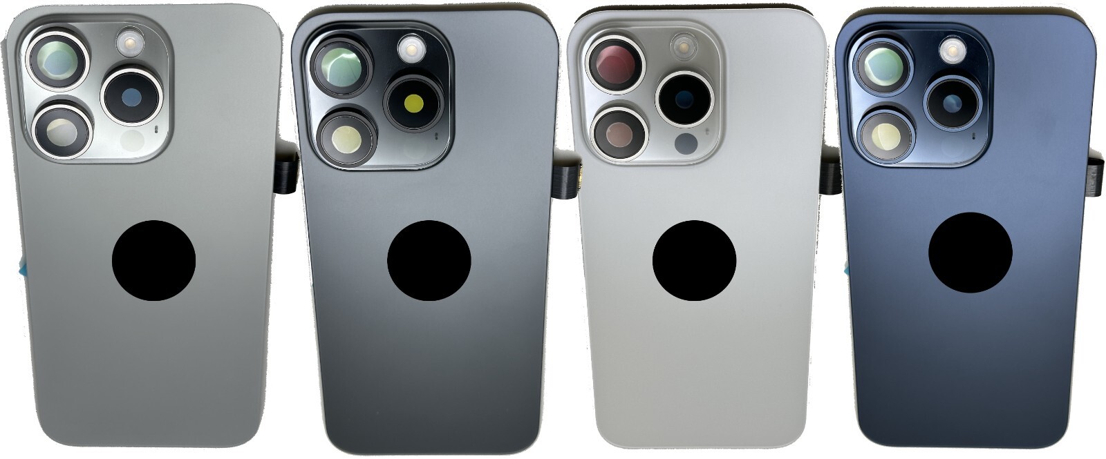 iPhone 15 Pro & Pro Max Back Glass Cover: Rear Door with flex cables: flash mic