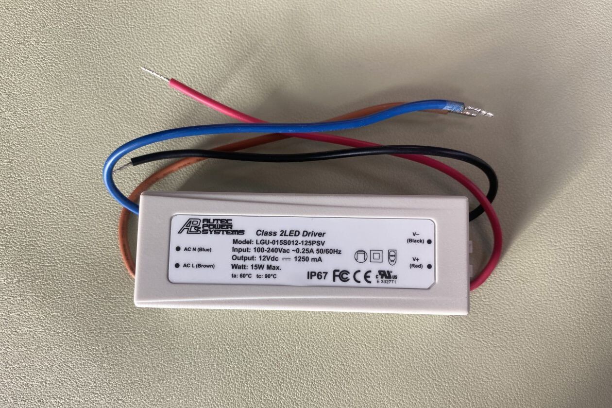Autec LED Driver, AC/DC, Constant Voltage, 15W 12V 1.25A